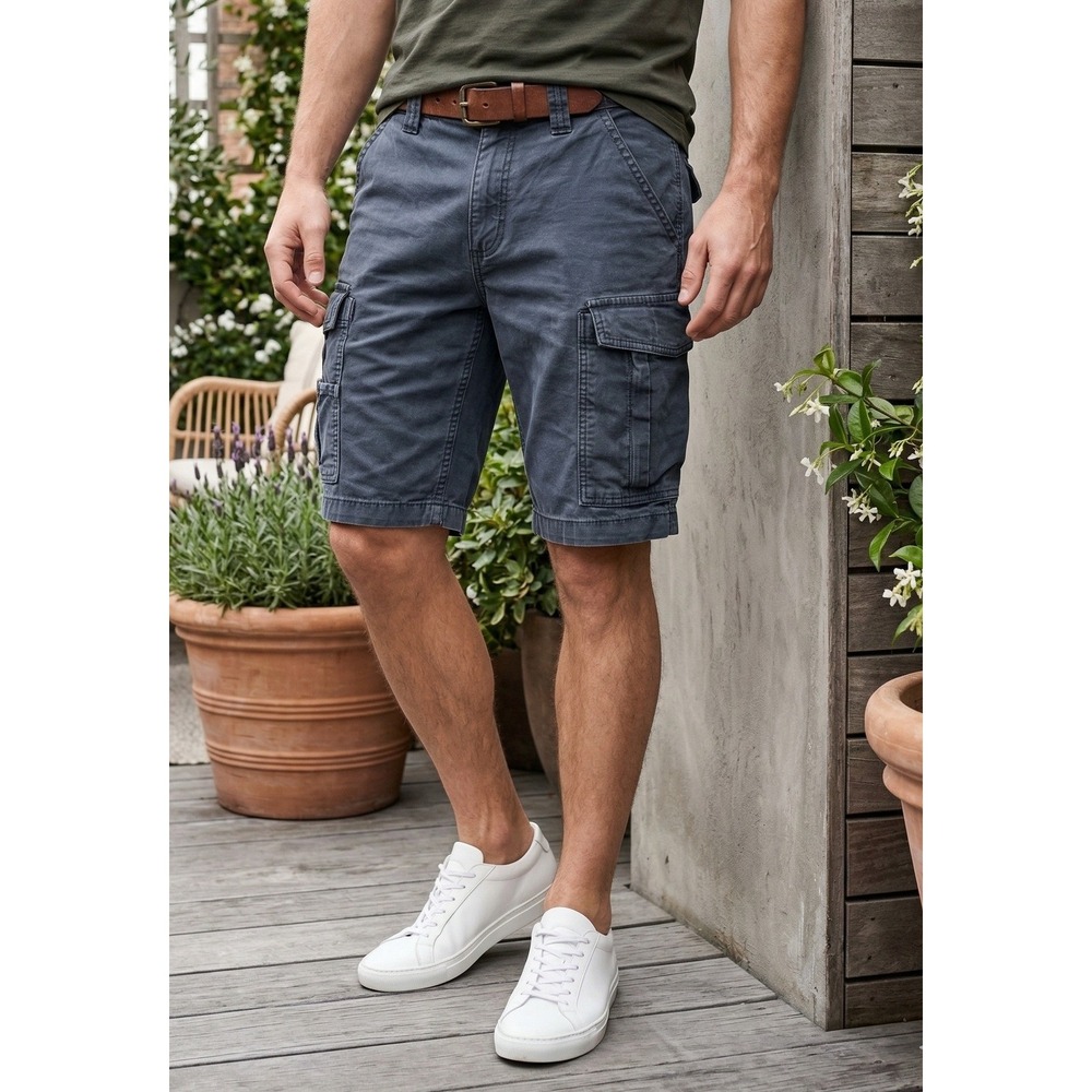 Carhartt Rugged Flex Relaxed Fit Canvas Cargo Work Shorts Men's 30 BS3542 Blue